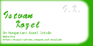 istvan kozel business card